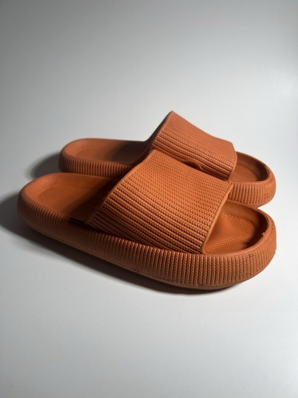 Orange Lightweight Rubber Slide Sandals Women’s EU 38/39 Comfort Slip-On - Picture 2 of 9